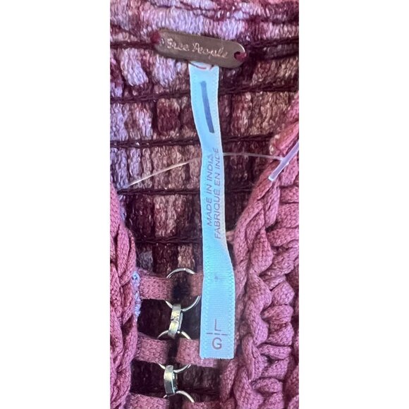 Free People Remie Tank Top Cropped Slim Floral Printed Smocked Boho Large - Picture 10 of 16